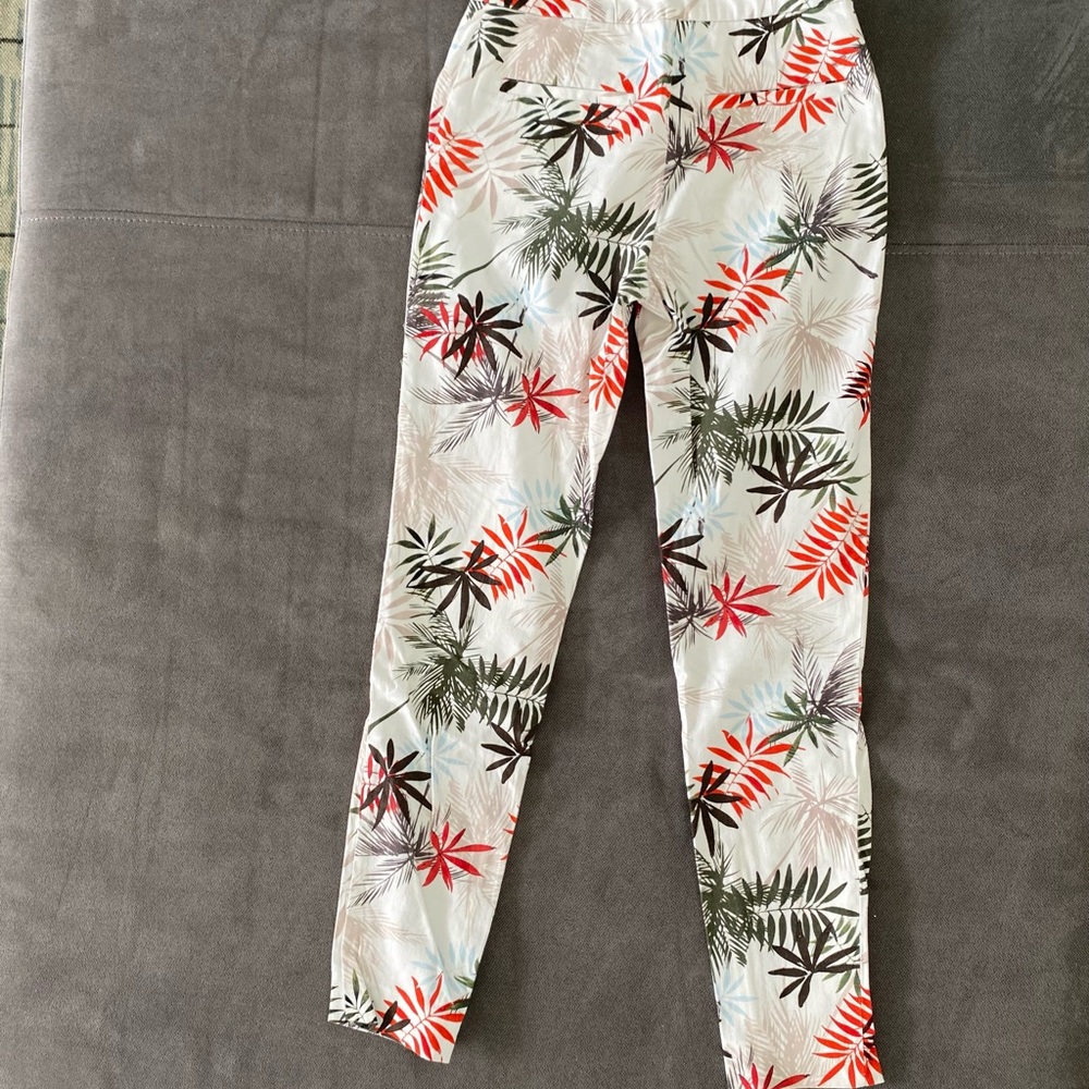 Reiss summer pants trousers fitted tropical bright print